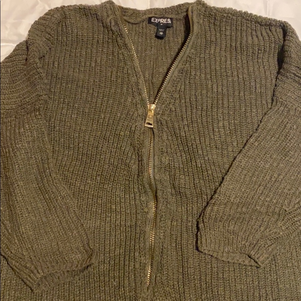EXPRESS Lightly worn olive green sweater